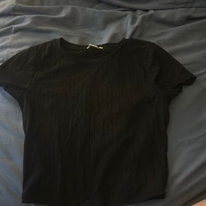 Black, short sleeved shirt
